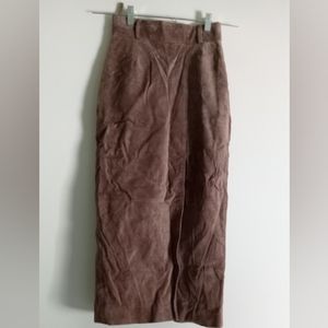 Forenza Vintage Long Suede Skirt -Size 3/4